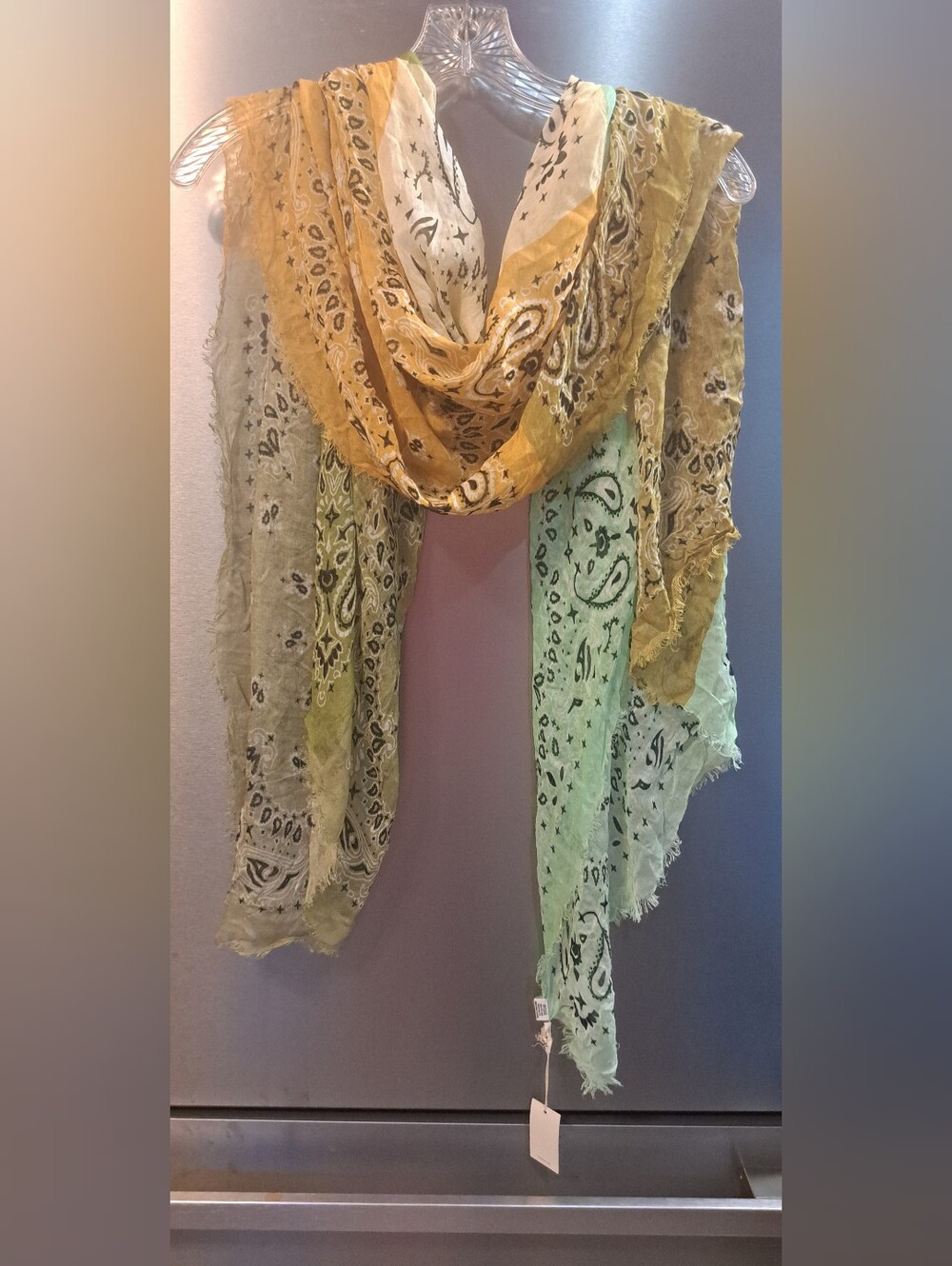Chan Luu Mixed Bandana Scarf Wrap 100% Viscose 72"x40" Luxury New With Tags